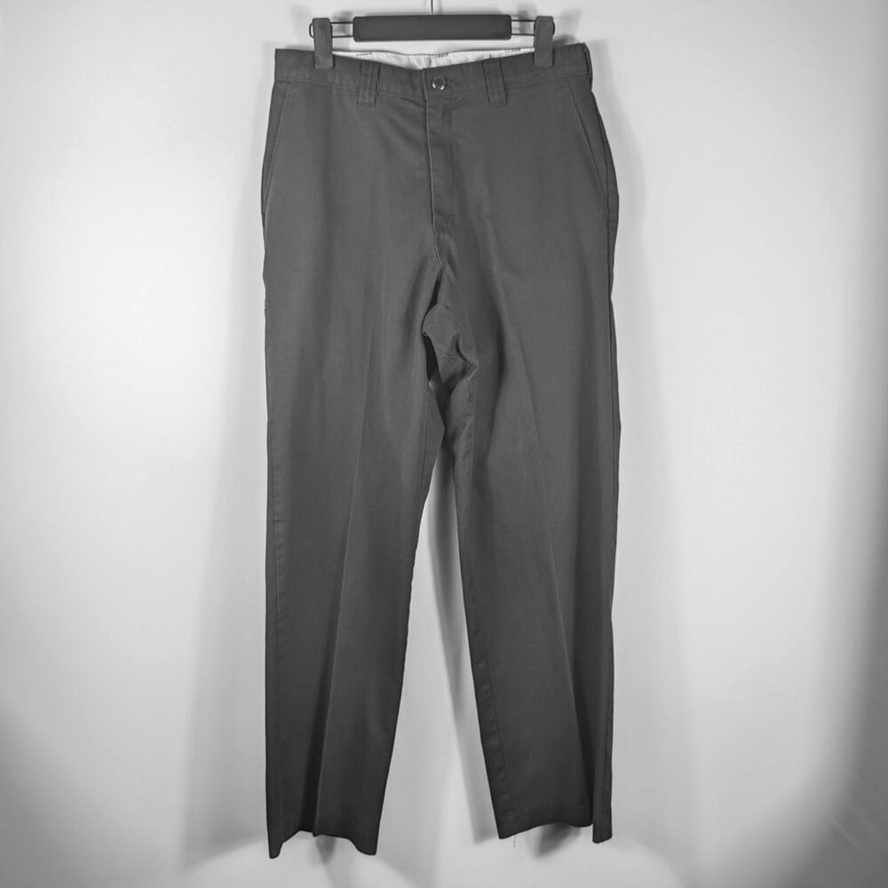 Dickies 32x31 Work Pants Mens Dark Gray Straight Leg Durable Cotton Blend